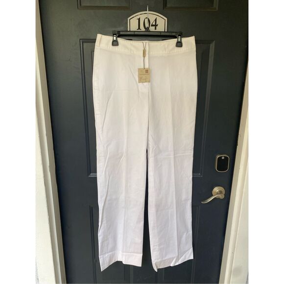 Burberry London NWT Natasha Wide Leg Cotton Blend Pants, Size 10, MSRP $1650 - Picture 2 of 12